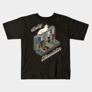 Cat on Modular Synth Funny synthesizer Kids T-Shirt
